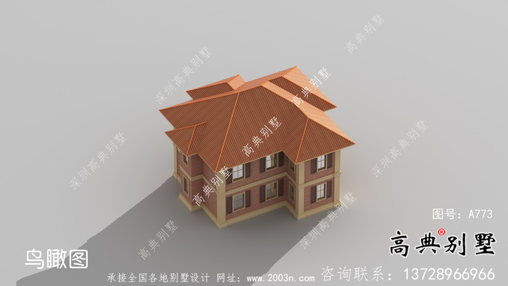 復(fù)式大氣歐式二層別墅效果圖大全