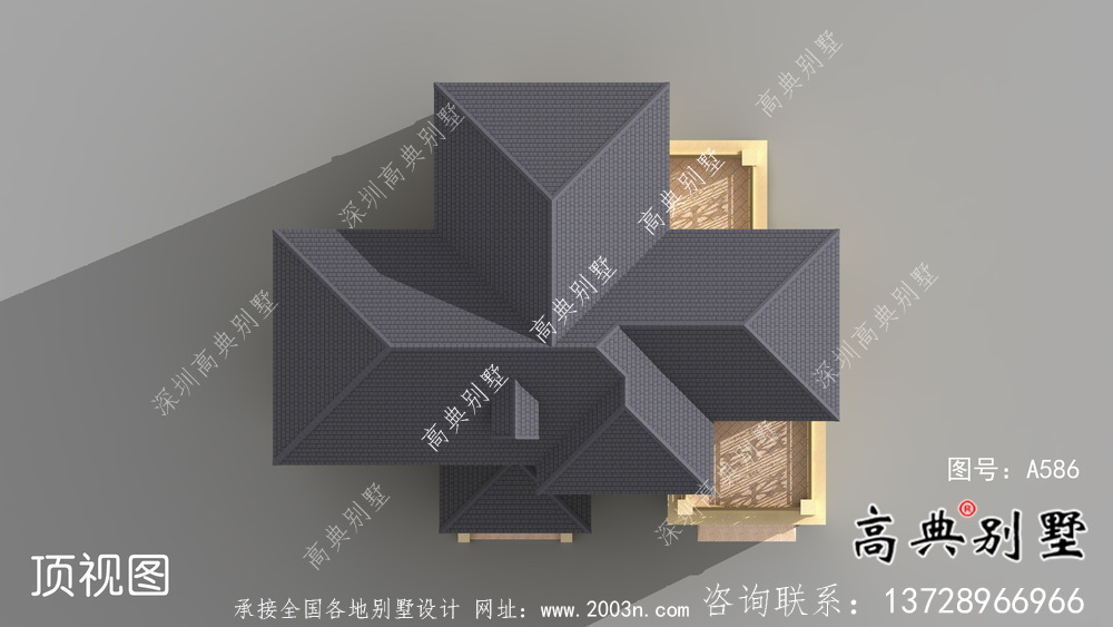 獨(dú)特的有車庫的法式風(fēng)格別墅設(shè)計(jì)圖紙