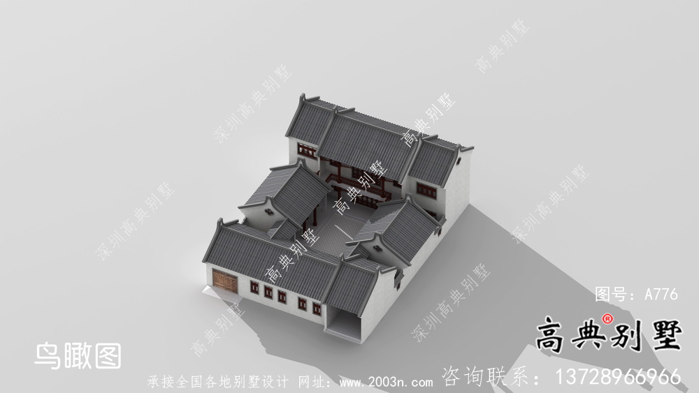 新中式穩(wěn)重二層別墅整套設(shè)計圖及施工圖紙