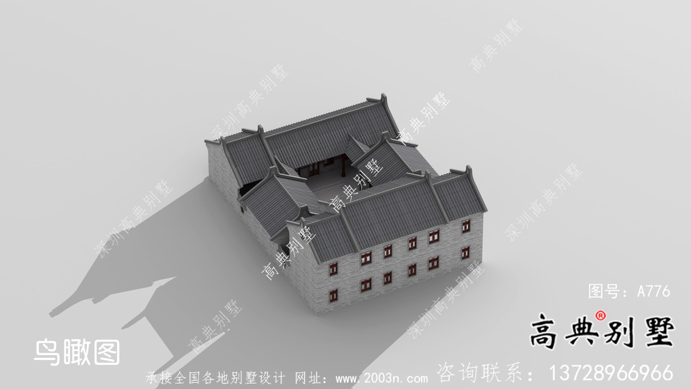 新中式穩(wěn)重二層別墅整套設(shè)計圖及施工圖紙