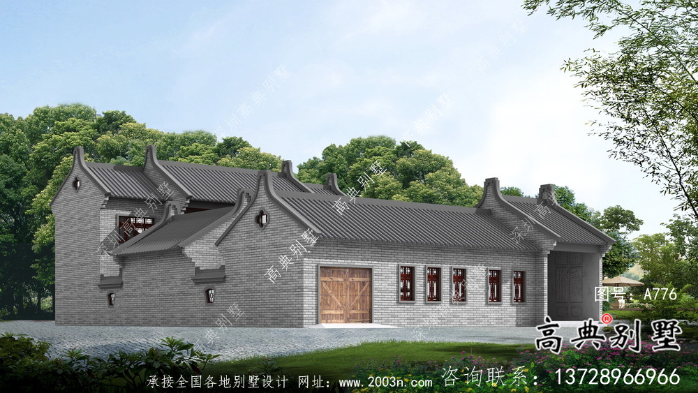 新中式穩(wěn)重二層別墅整套設(shè)計圖及施工圖紙