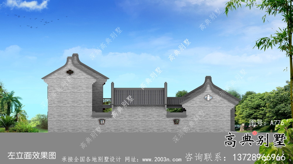 新中式穩(wěn)重二層別墅整套設(shè)計圖及施工圖紙