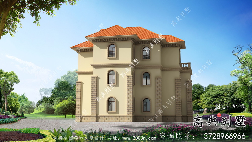 經(jīng)典推薦的三層農(nóng)村住宅成套設(shè)計(jì)圖紙，包括效果圖