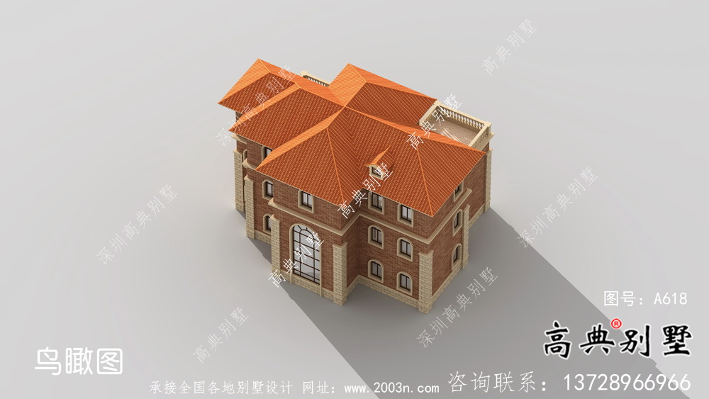 三層歐式風(fēng)格帶車庫大氣的鄉(xiāng)村住宅設(shè)計(jì)圖
