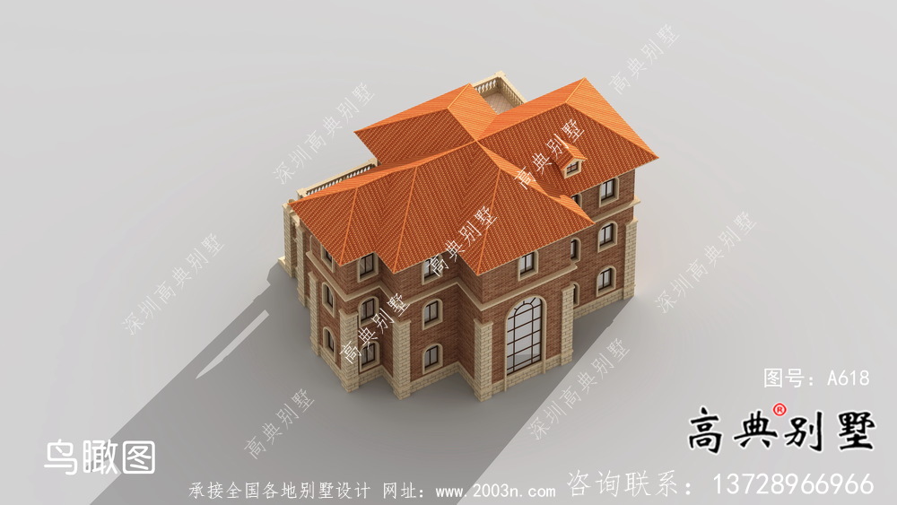 三層歐式風(fēng)格帶車庫大氣的鄉(xiāng)村住宅設(shè)計(jì)圖