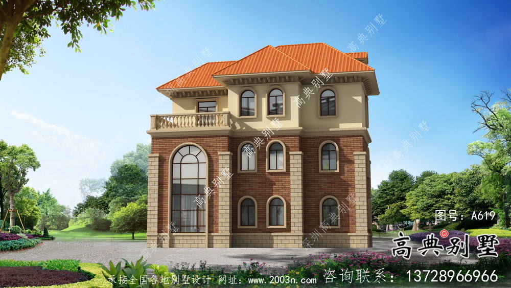 農(nóng)村歐式風(fēng)格豪華自建房屋設(shè)計(jì)圖+效果圖