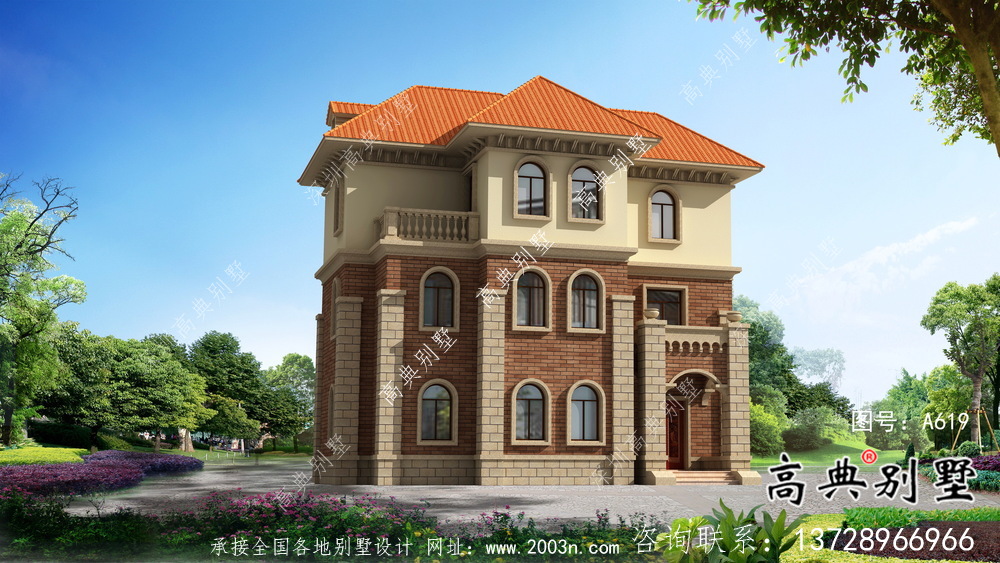 農(nóng)村歐式風(fēng)格豪華自建房屋設(shè)計(jì)圖+效果圖