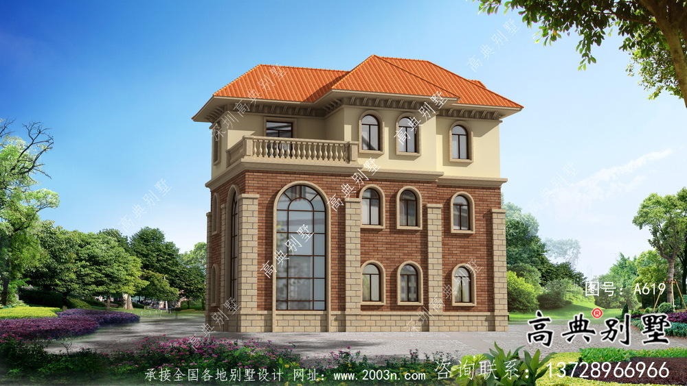 農(nóng)村歐式風(fēng)格豪華自建房屋設(shè)計(jì)圖+效果圖