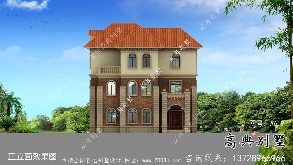 農(nóng)村歐式風(fēng)格豪華自建房屋設(shè)計(jì)圖+效果圖