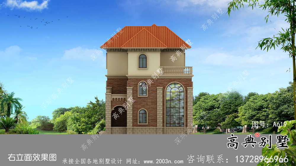農(nóng)村歐式風(fēng)格豪華自建房屋設(shè)計(jì)圖+效果圖