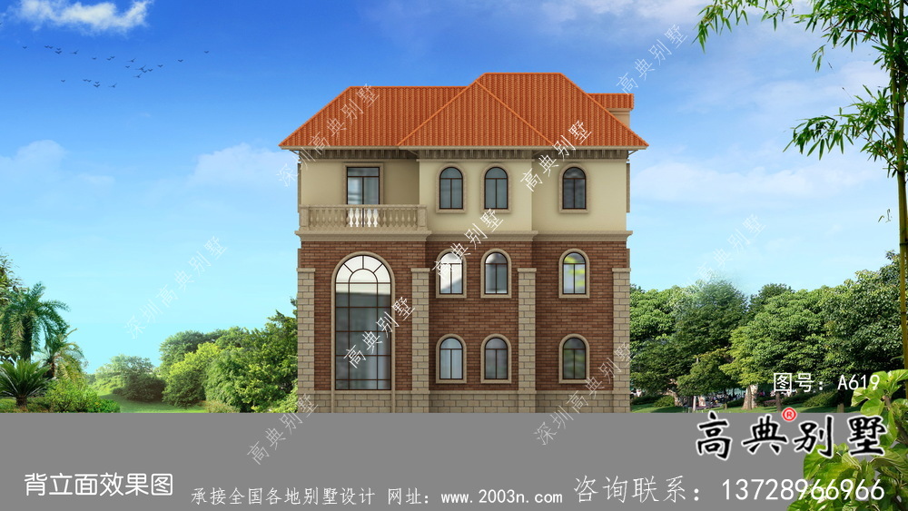 農(nóng)村歐式風(fēng)格豪華自建房屋設(shè)計(jì)圖+效果圖