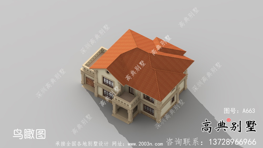 二層外觀簡(jiǎn)易新中式自建房屋設(shè)計(jì)圖、效果圖