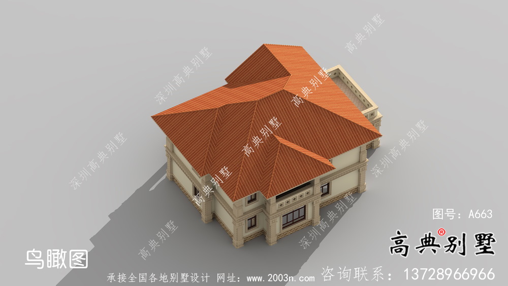 二層外觀簡(jiǎn)易新中式自建房屋設(shè)計(jì)圖、效果圖