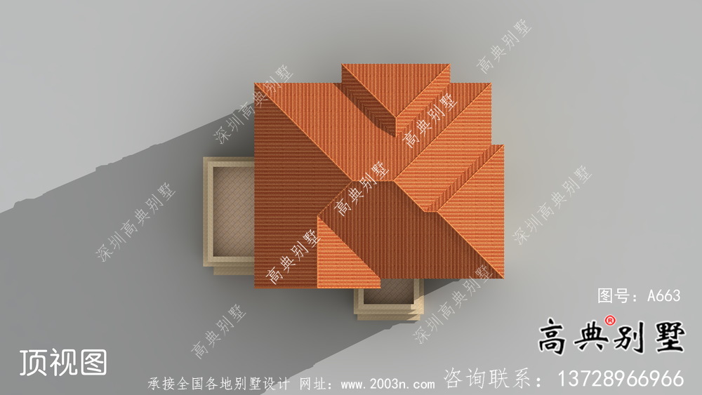 二層外觀簡(jiǎn)易新中式自建房屋設(shè)計(jì)圖、效果圖