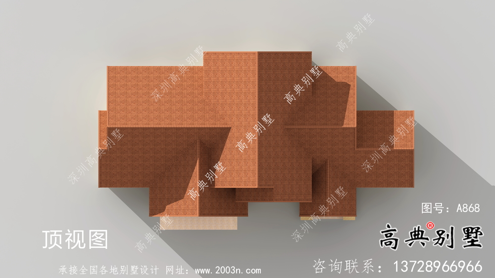 二層自然鄉(xiāng)村美式風(fēng)格小型別墅戶型設(shè)計圖-效果圖