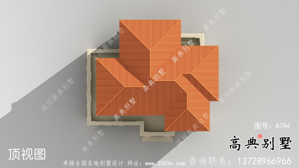 歐式三層別墅外觀效果圖大氣