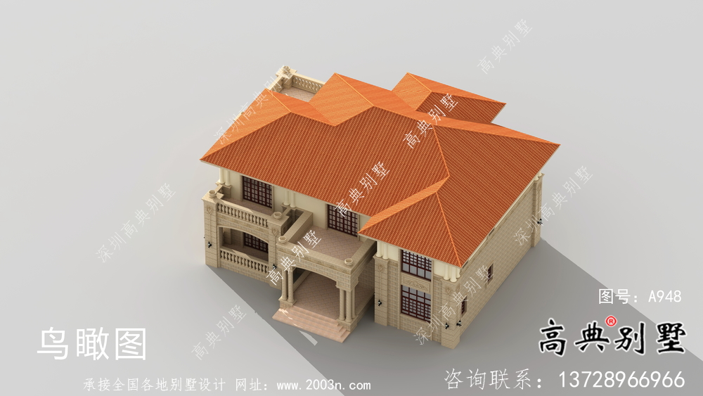 實用簡易兩層歐式風(fēng)格別墅設(shè)計圖紙