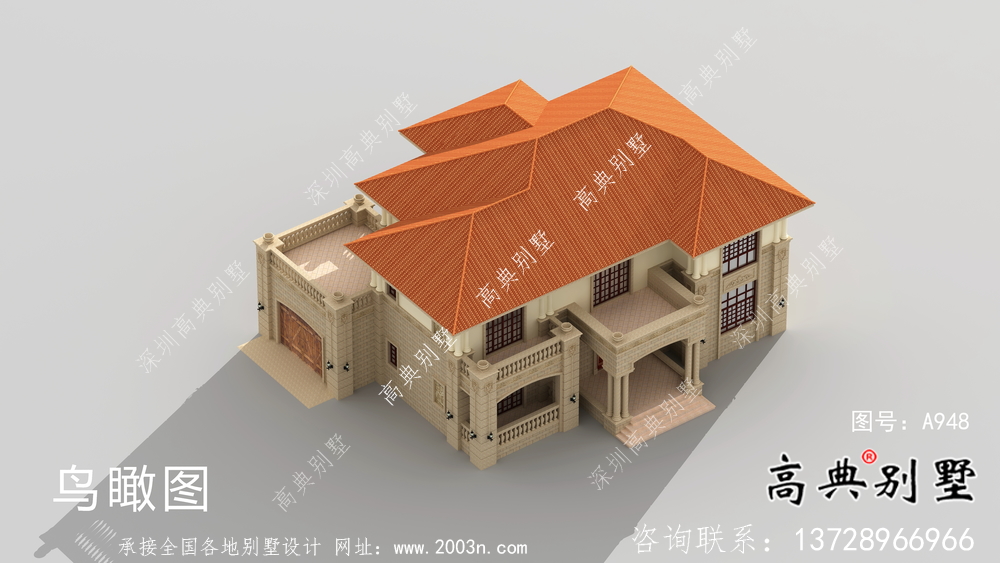 實用簡易兩層歐式風(fēng)格別墅設(shè)計圖紙