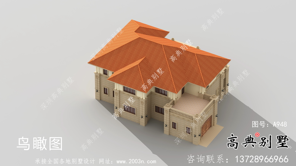 實用簡易兩層歐式風(fēng)格別墅設(shè)計圖紙