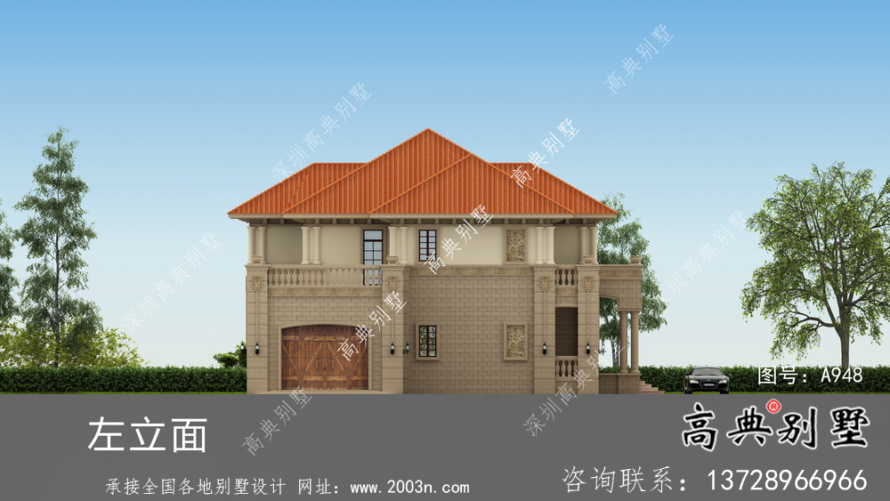 實用簡易兩層歐式風(fēng)格別墅設(shè)計圖紙