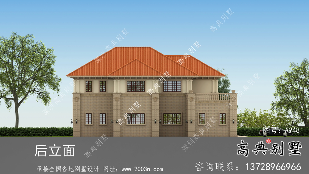 實用簡易兩層歐式風(fēng)格別墅設(shè)計圖紙