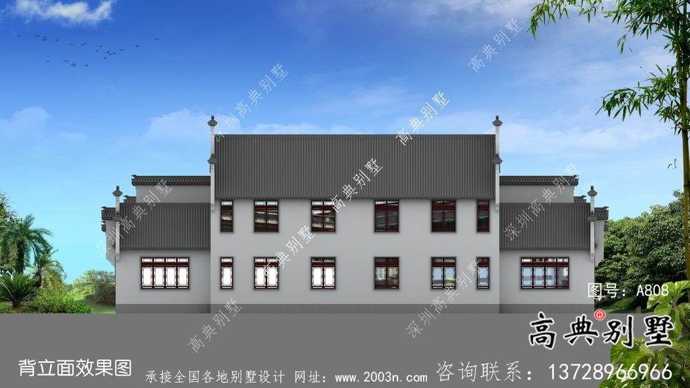 中式二層徽派別墅設(shè)計圖紙大全