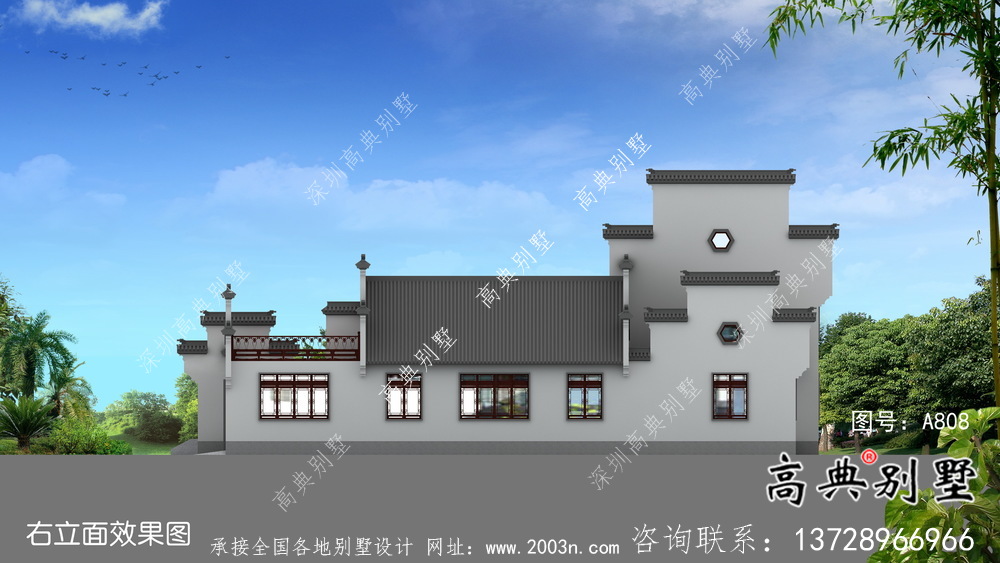 中式二層徽派別墅設(shè)計圖紙大全