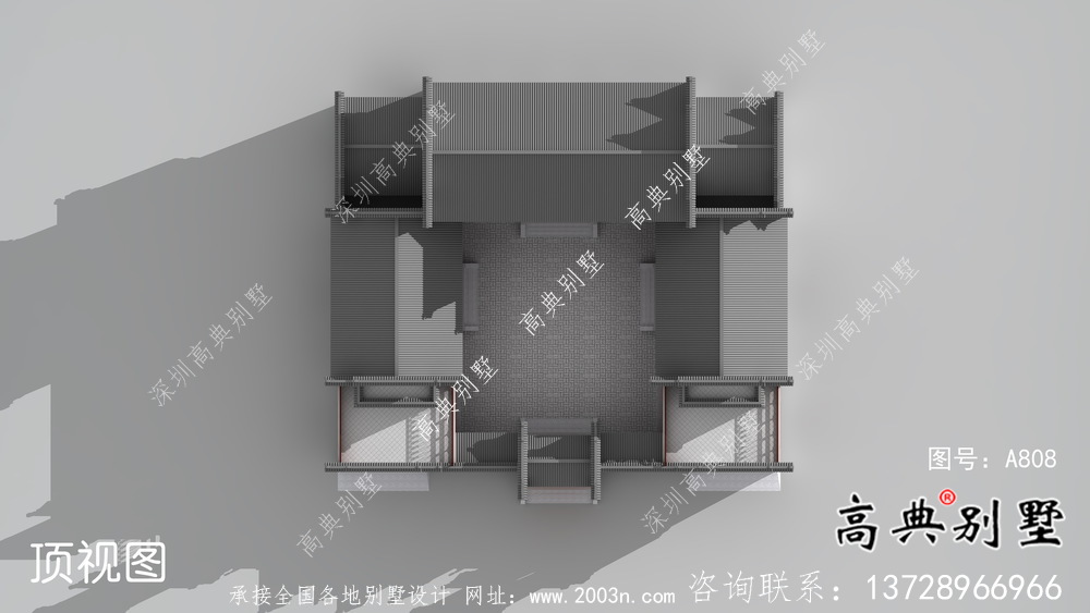 中式二層徽派別墅設(shè)計圖紙大全