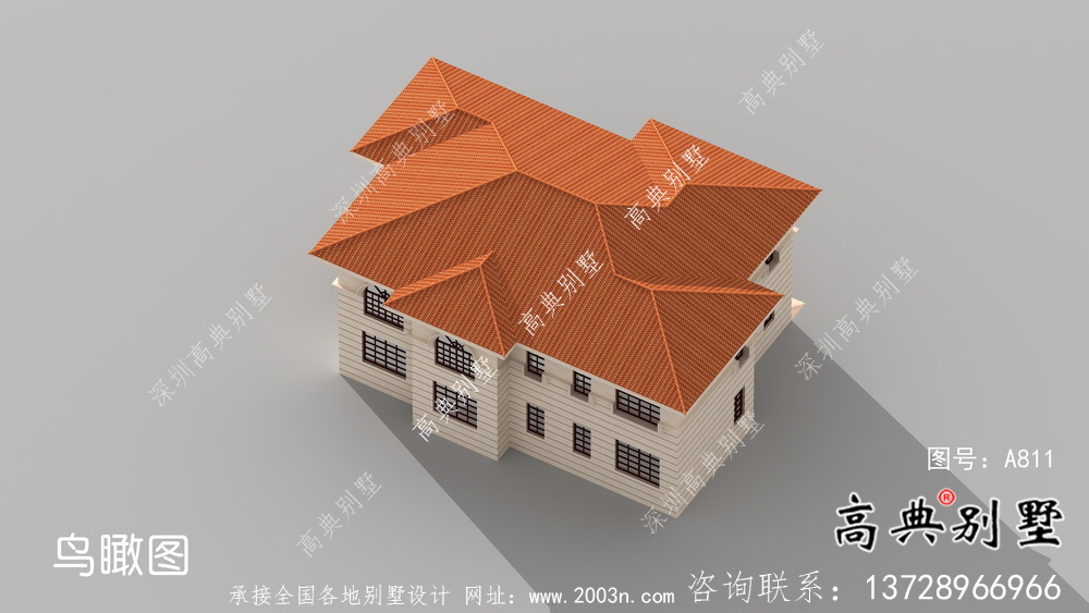 鄉(xiāng)村三層歐式別墅全套設(shè)計(jì)圖紙及外觀效果圖