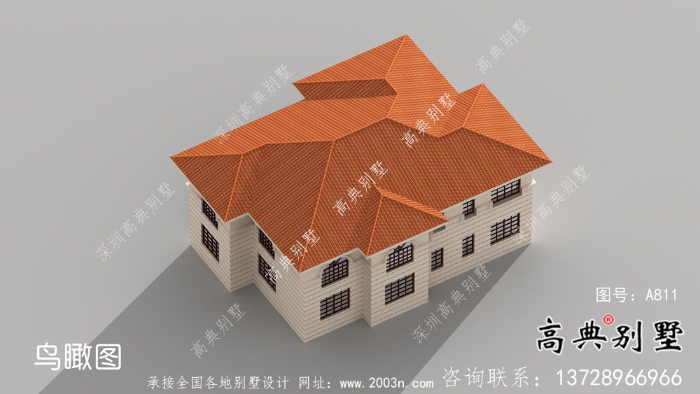 鄉(xiāng)村三層歐式別墅全套設(shè)計(jì)圖紙及外觀效果圖