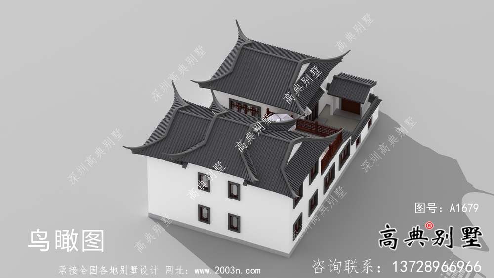 新中式蘇式園林別墅建設(shè)效果圖