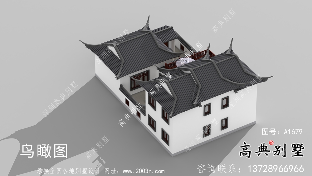 新中式蘇式園林別墅建設(shè)效果圖