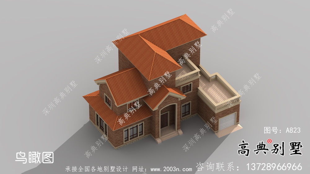 三層歐式農(nóng)村自建別墅設(shè)計(jì)圖紙