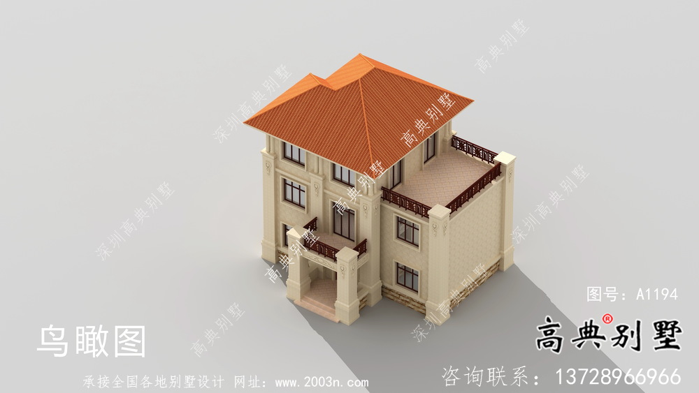 歐式風(fēng)格新農(nóng)村房屋設(shè)計圖，效果圖