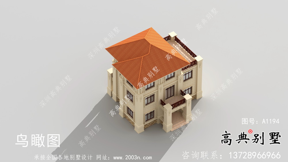 歐式風(fēng)格新農(nóng)村房屋設(shè)計圖，效果圖
