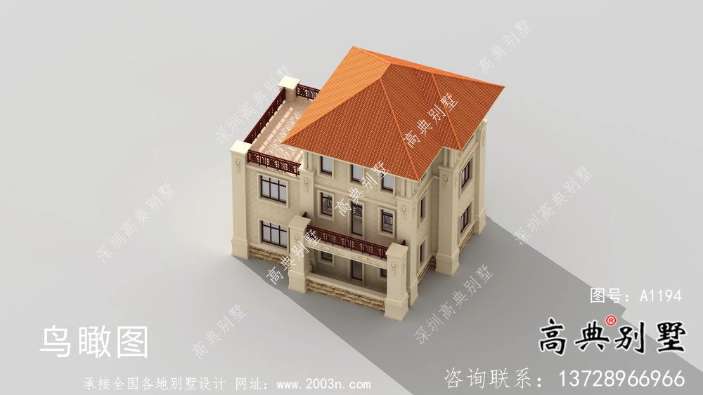 歐式風(fēng)格新農(nóng)村房屋設(shè)計圖，效果圖