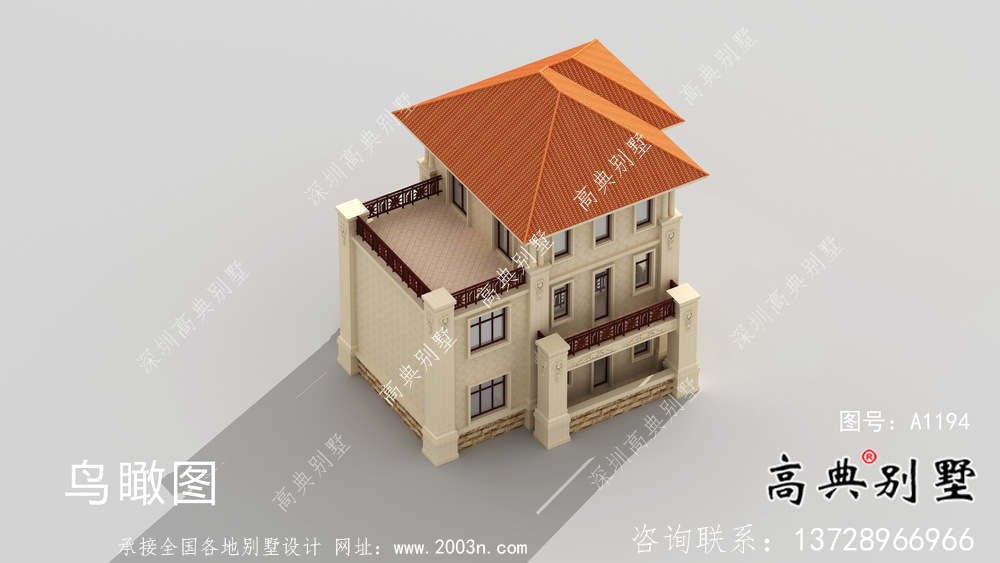歐式風(fēng)格新農(nóng)村房屋設(shè)計圖，效果圖
