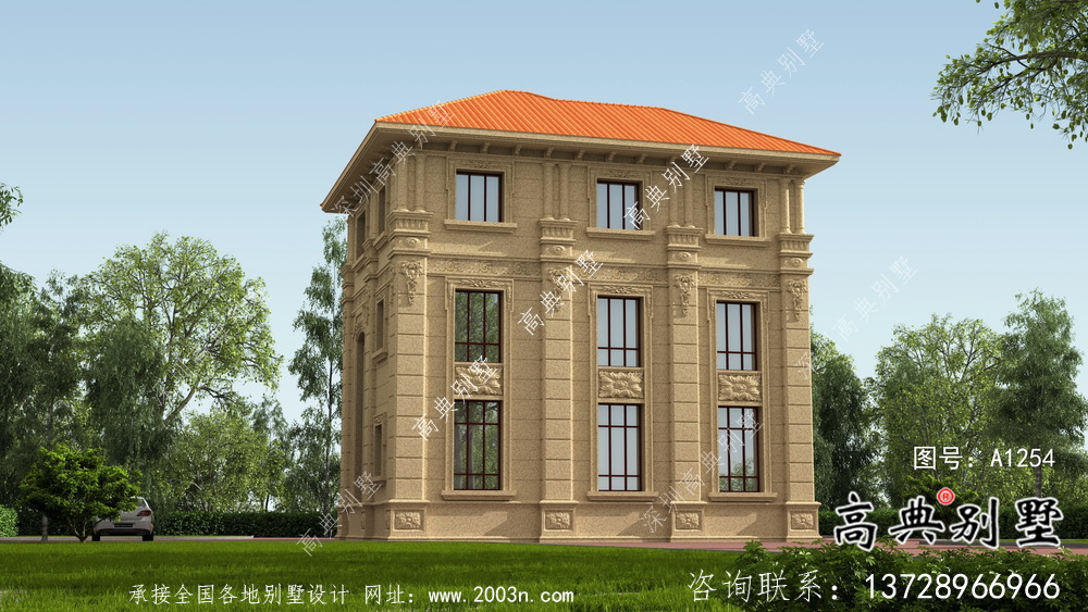 三層奢華大氣歐式風(fēng)格別墅建筑設(shè)計