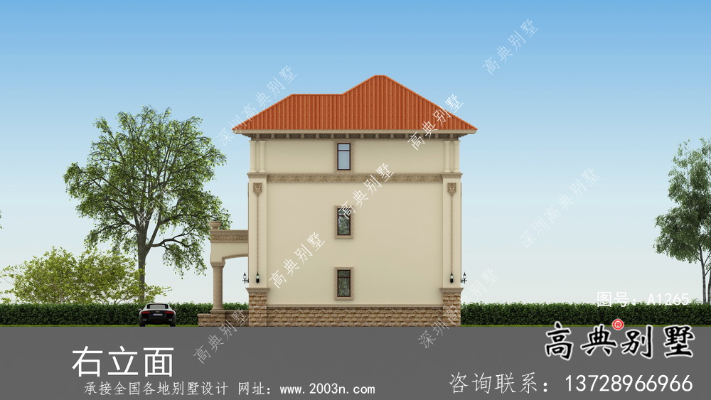 歐式風格,意大利風格三層別墅