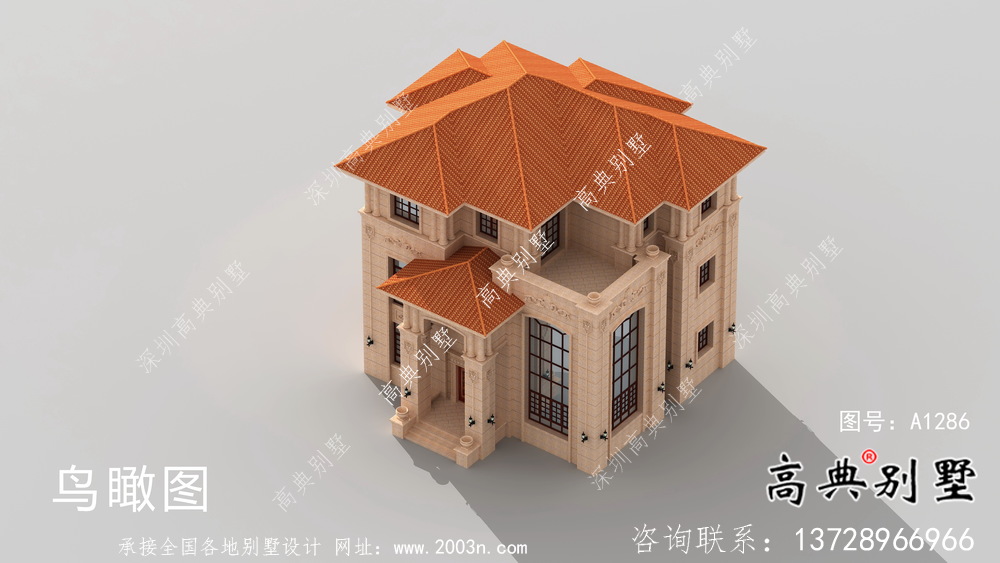 三層豪華大氣歐式風(fēng)格別墅建筑設(shè)計