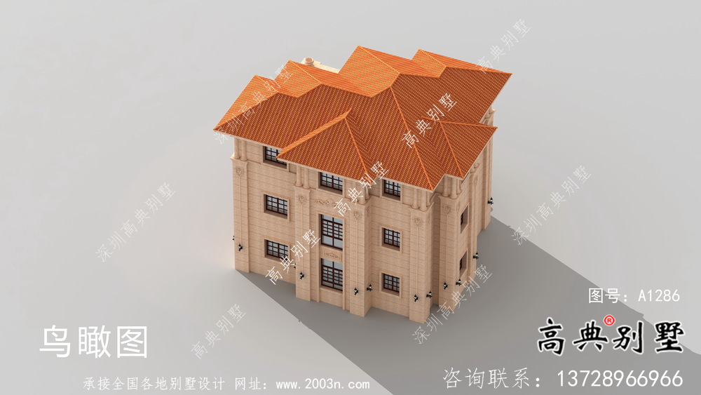 三層豪華大氣歐式風(fēng)格別墅建筑設(shè)計