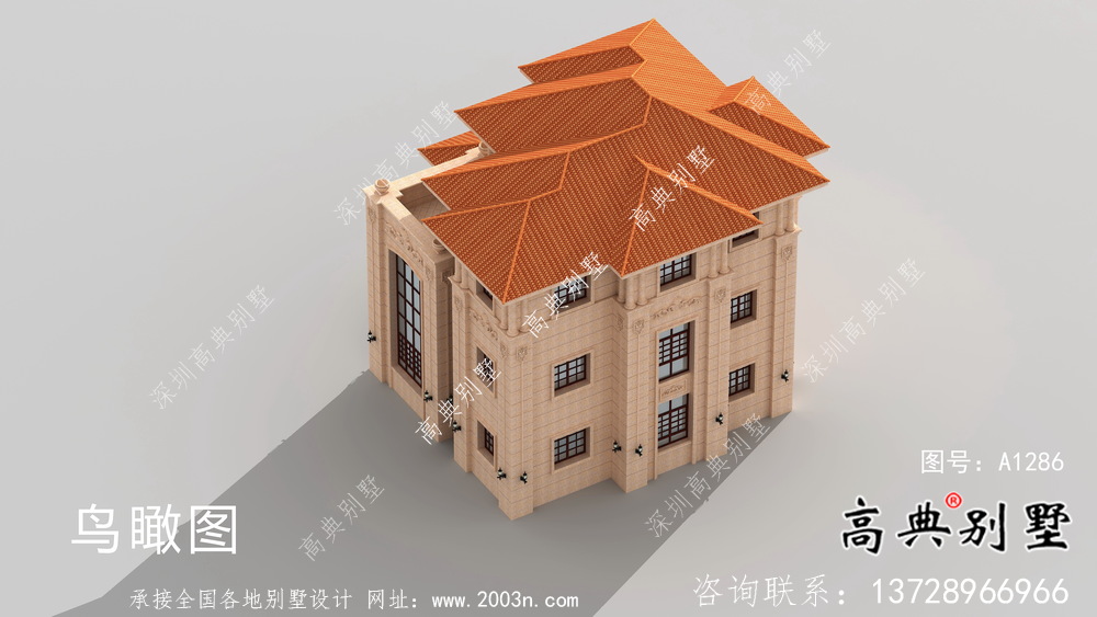三層豪華大氣歐式風(fēng)格別墅建筑設(shè)計