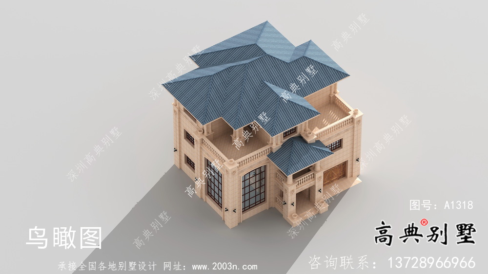 復(fù)式大氣的三層意大利風(fēng)格別墅