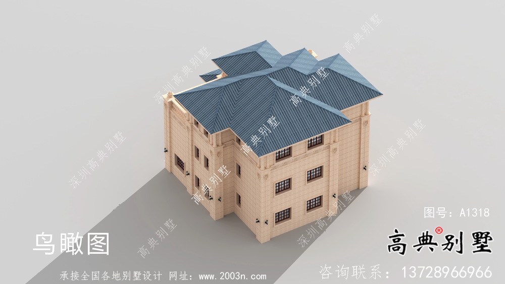 復(fù)式大氣的三層意大利風(fēng)格別墅