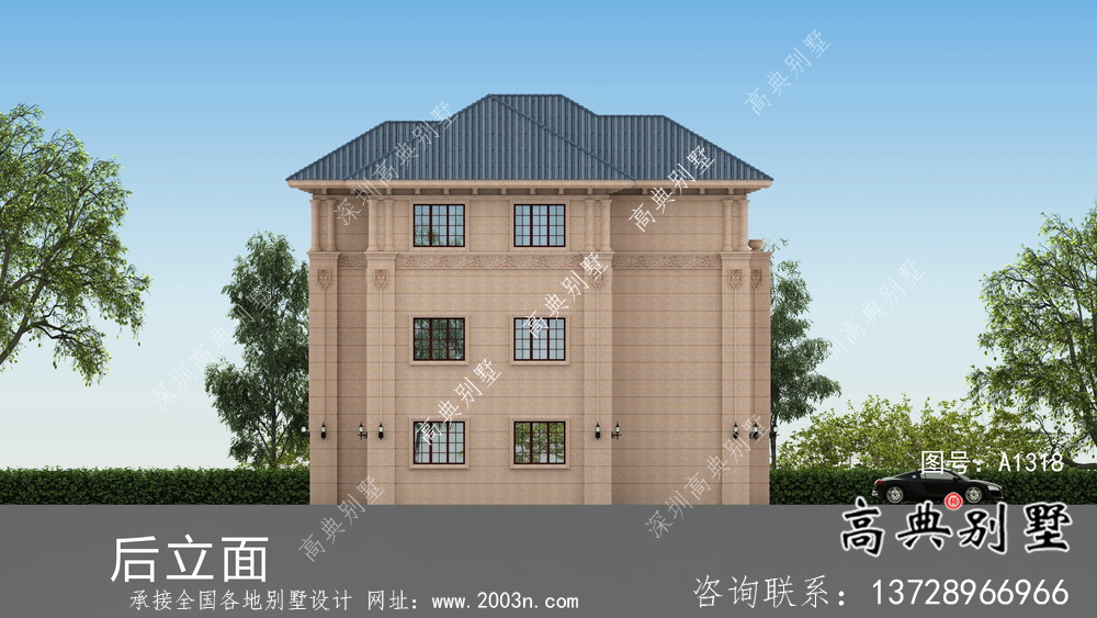 復(fù)式大氣的三層意大利風(fēng)格別墅