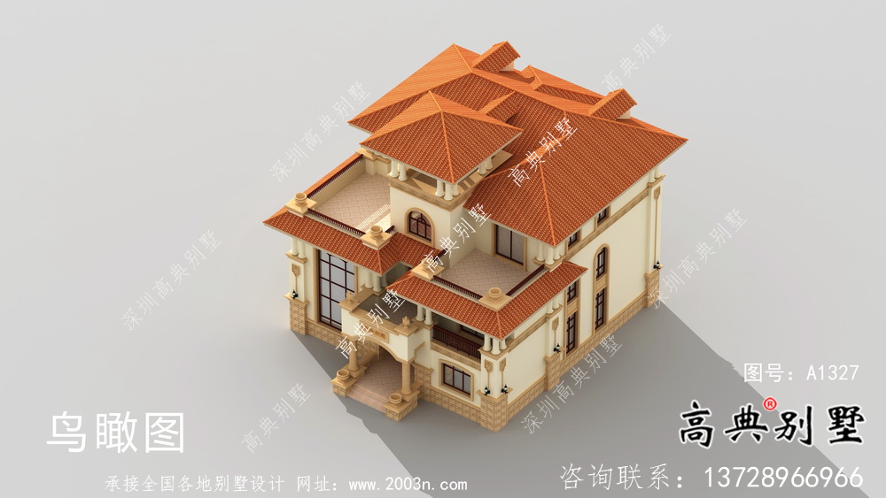 三層大氣復式歐式風格別墅建筑設計