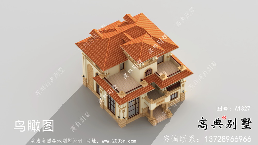 三層大氣復式歐式風格別墅建筑設計