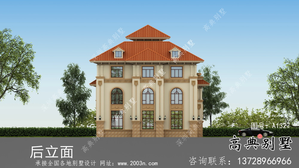 三層大氣復式歐式風格別墅建筑設計