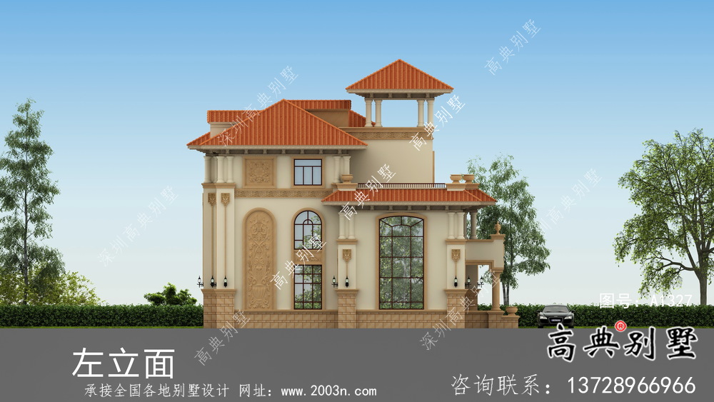 三層大氣復式歐式風格別墅建筑設計