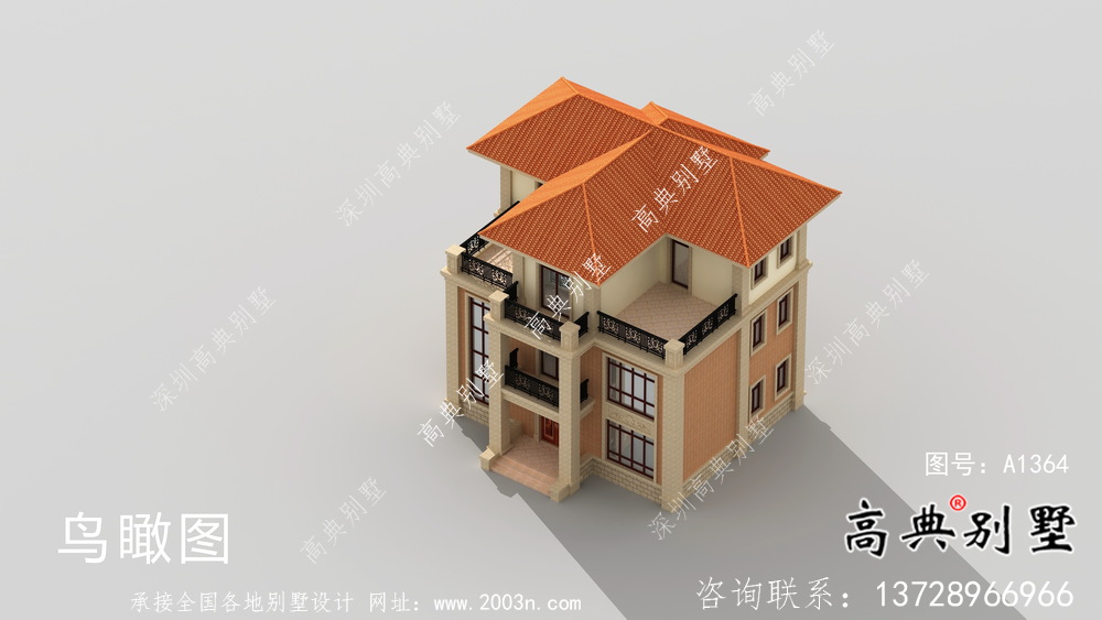 新農(nóng)村中小型三層鄉(xiāng)村獨(dú)棟別墅整套圖